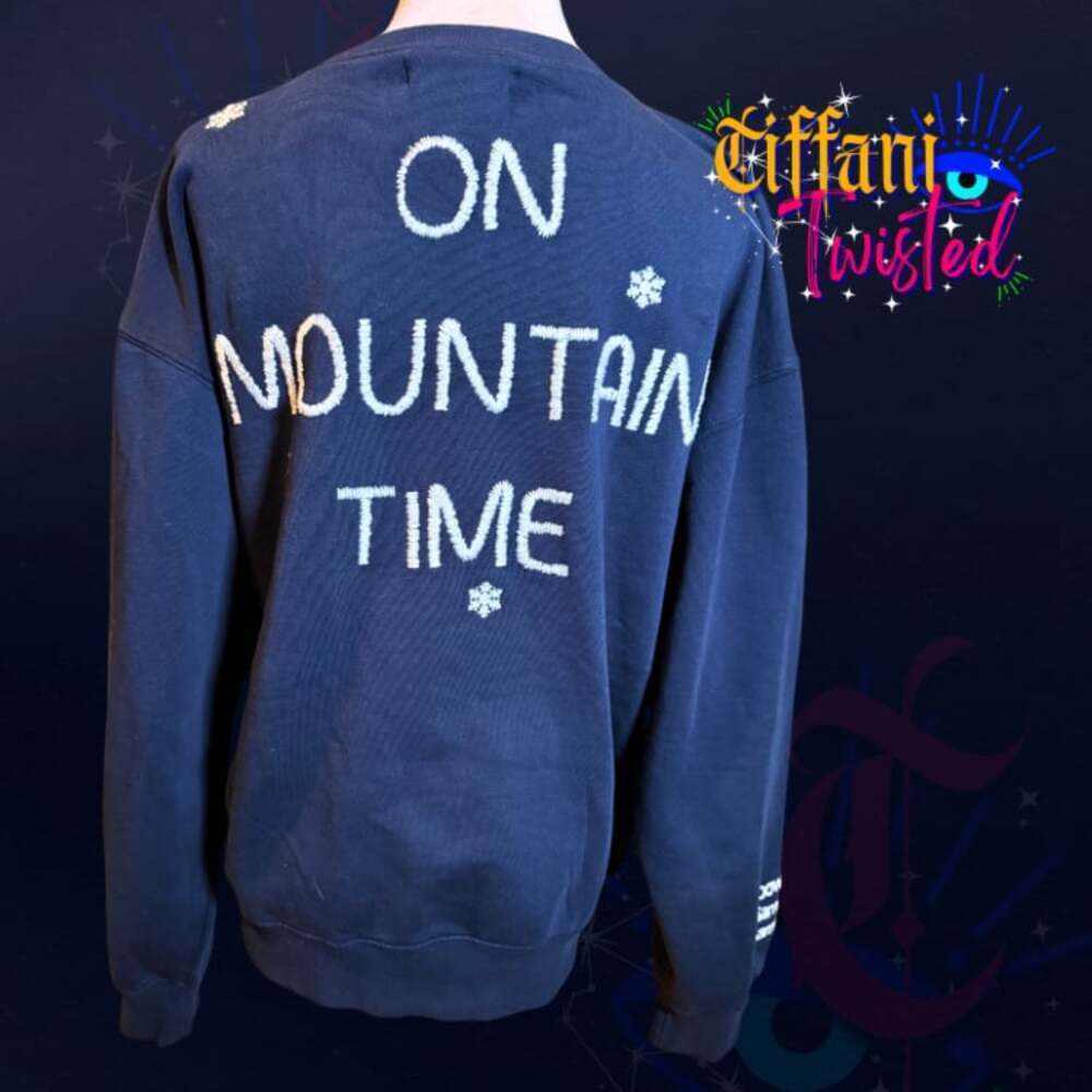 Wildfox “Chill On Mountain Time” Embroidered Sweatshirt NWOT Size Large - Picture 2 of 7